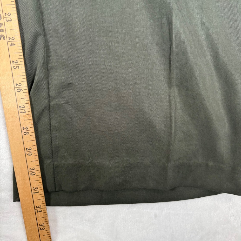 Banana Republic NWT Tencel Wide Leg Pants Large Steel Green 851760 Gray Highrise - Picture 8 of 11